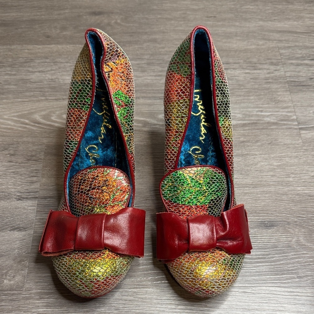 Irregular Choice Colorful Metallic Bow-Accent Pumps - Picture 2 of 10